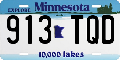 MN license plate 913TQD