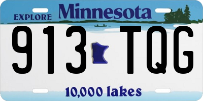 MN license plate 913TQG