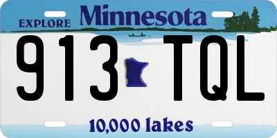 MN license plate 913TQL