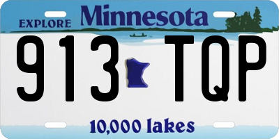 MN license plate 913TQP