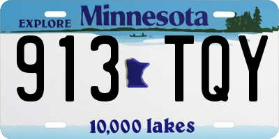 MN license plate 913TQY