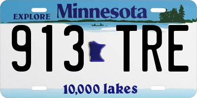 MN license plate 913TRE