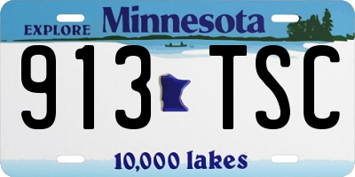 MN license plate 913TSC