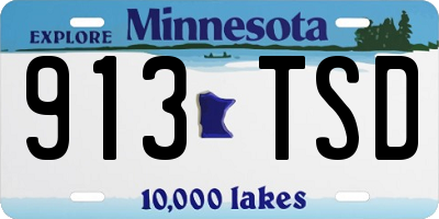 MN license plate 913TSD