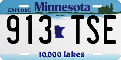 MN license plate 913TSE