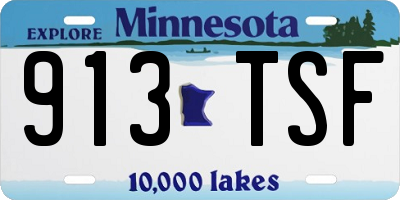 MN license plate 913TSF