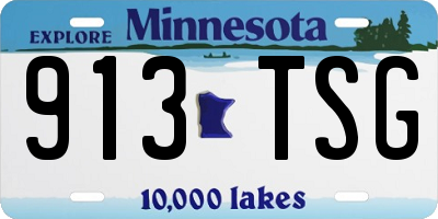 MN license plate 913TSG