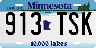 MN license plate 913TSK