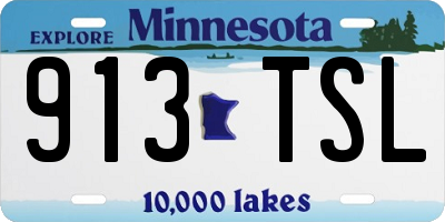 MN license plate 913TSL