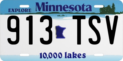 MN license plate 913TSV