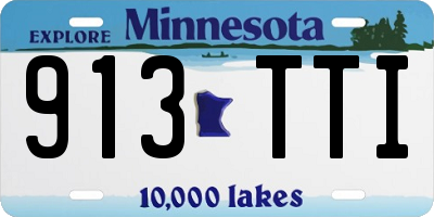 MN license plate 913TTI
