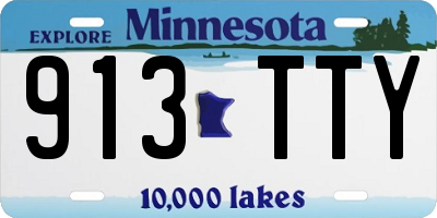 MN license plate 913TTY