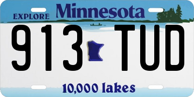 MN license plate 913TUD