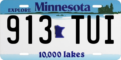 MN license plate 913TUI