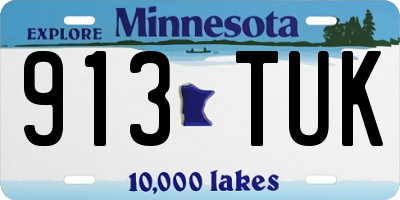 MN license plate 913TUK