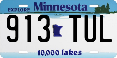 MN license plate 913TUL