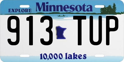 MN license plate 913TUP