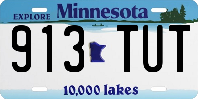MN license plate 913TUT
