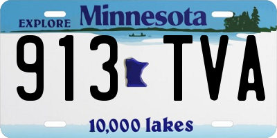 MN license plate 913TVA