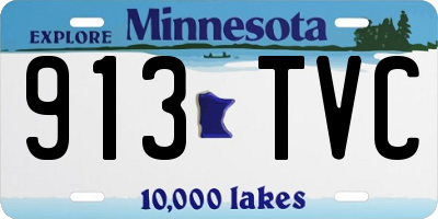 MN license plate 913TVC
