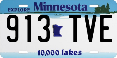 MN license plate 913TVE