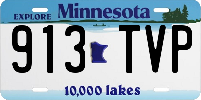 MN license plate 913TVP