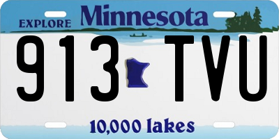 MN license plate 913TVU