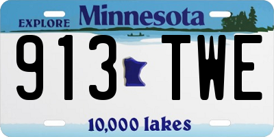 MN license plate 913TWE