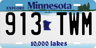 MN license plate 913TWM