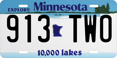 MN license plate 913TWO