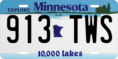 MN license plate 913TWS