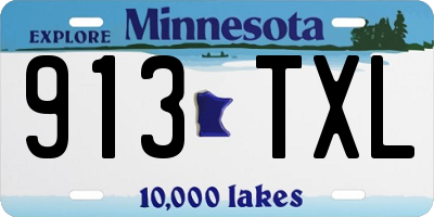 MN license plate 913TXL