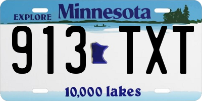 MN license plate 913TXT