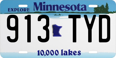 MN license plate 913TYD