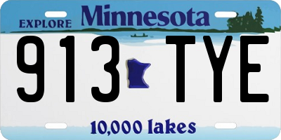 MN license plate 913TYE