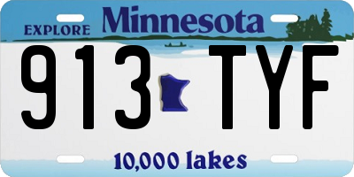 MN license plate 913TYF
