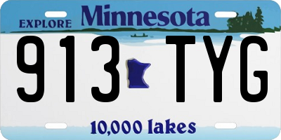 MN license plate 913TYG