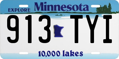 MN license plate 913TYI