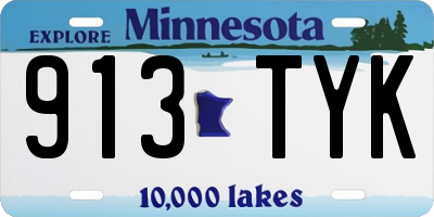 MN license plate 913TYK