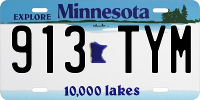 MN license plate 913TYM