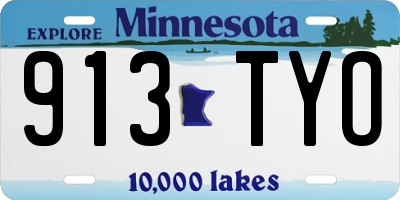 MN license plate 913TYO