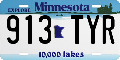 MN license plate 913TYR