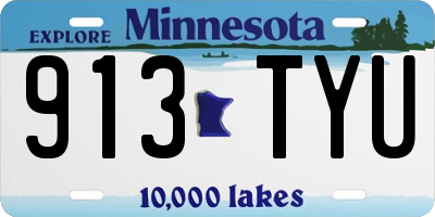 MN license plate 913TYU