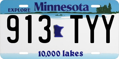MN license plate 913TYY