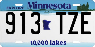 MN license plate 913TZE