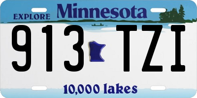 MN license plate 913TZI