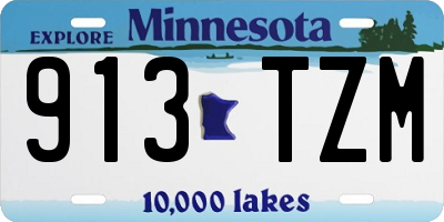 MN license plate 913TZM