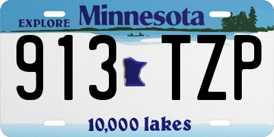 MN license plate 913TZP