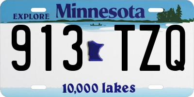 MN license plate 913TZQ