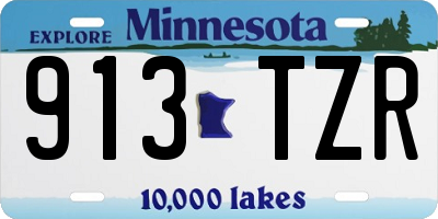 MN license plate 913TZR